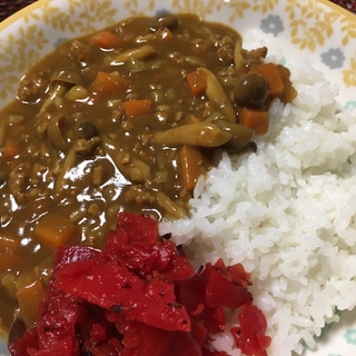 ひき肉とハッシュドポテトのカレー★